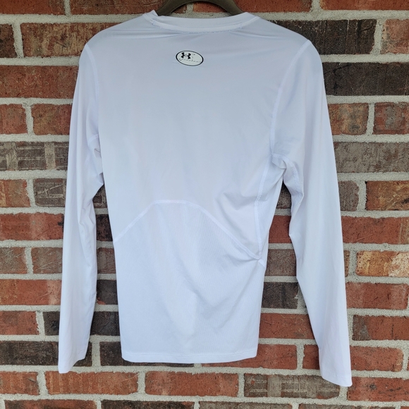 Under Armour Performance Compression HeatGear Men's M Long Sleeve White  Top - Picture 4 of 4